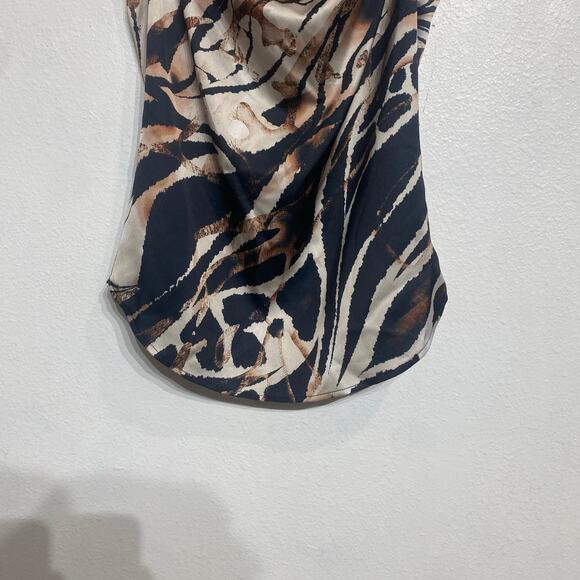 Adrienne Landau Spice Tiger Print Sleeveless Blouse Sz s - Picture 7 of 10